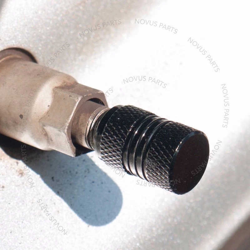 4x Anti-slip Black Valve Stem Cover For Chrysler Town & Country Sebring Cirrus - Image 3 of 4