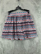 American Vintage Eland Kid Shorts Girls 14 NWT Blue Red Multi Western Silky Feel