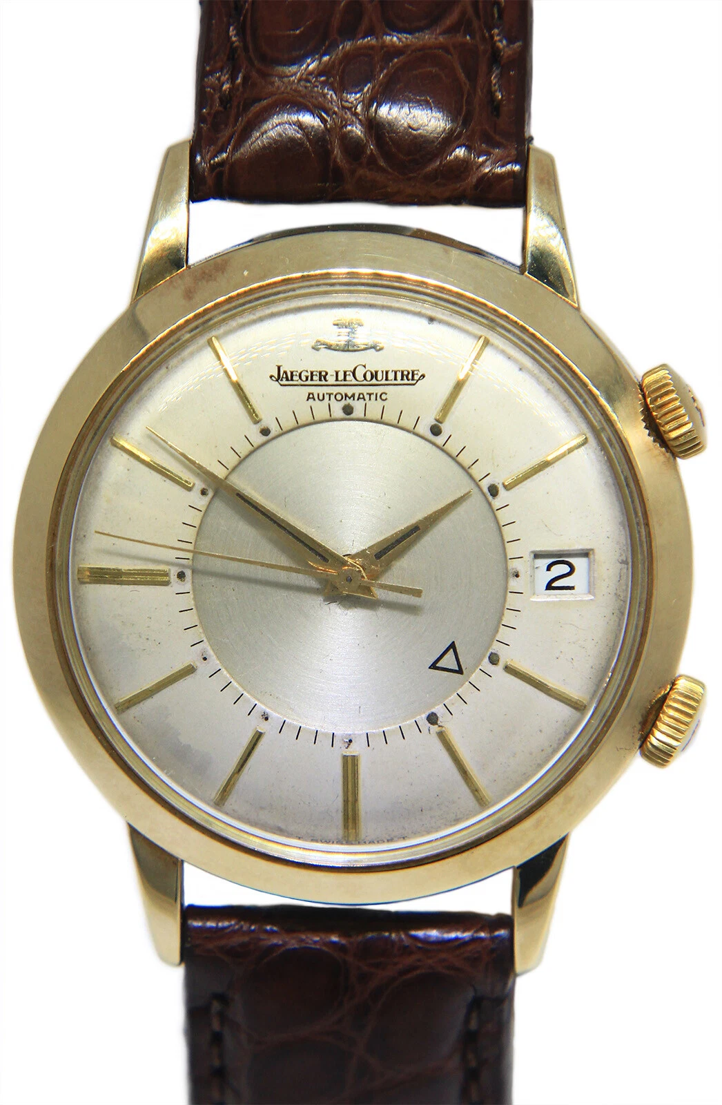 Jaeger LeCoultre — Jaeger LeCoultre Memovox Alarm 18k Gold Shell Vintage Mens 37mm Automatic Watch
