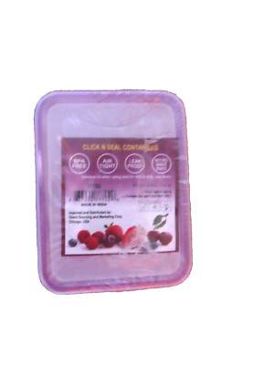 Click N Seal Food Storage Container Plastic 32.8 oz. Rectangle #77702 5'' x 3.75''