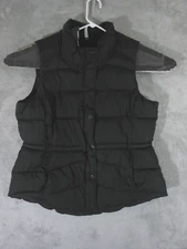 Old Navy Puffer Vest Men's XL Sleeveless Full Zip Button Up Black Casual Outdoor