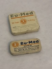 alte Blechdose Blechdosen Dose Medizin Eu-Med Dr. Tell Berlin