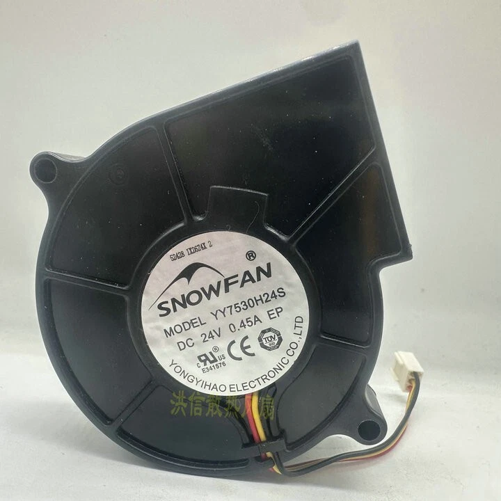 1 Stück SNOWFAN Lüfter YY7530H24S DC24V 0,45A Turbofan Gebläse 3-Draht Lüfter