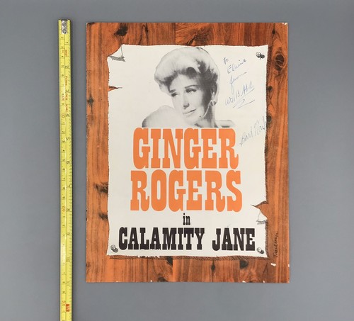 Ginger Rogers ""Calamity Jane"" 1962 signiertes Playbill Karussell Theater Will B. Able ""Able - Bild 15 von 24