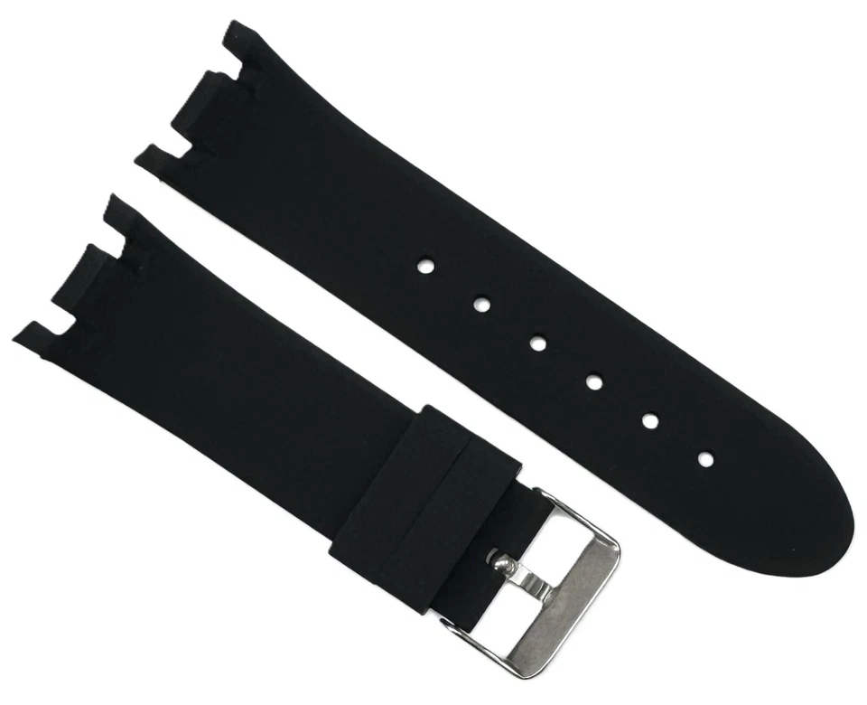 24mm Black Color Silicon Rubber Replacement Watch Band for JOE RODEO Master - Image 2 of 4