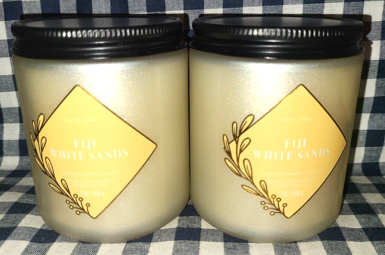 NEW 2Pack Fiji White Sands 2545 hour Single Wick Candle Bath & Body Works eBay