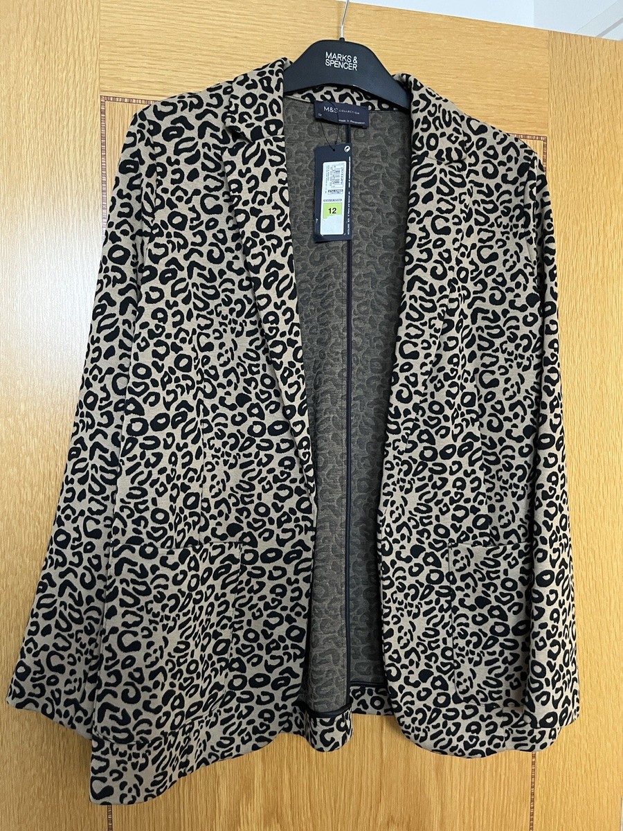 Women's Jacket M&S Size 12 Marks and Spencer Leopard Print Jacket