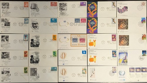 26 United Nations FDCs, 1959-89