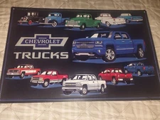 Open Road Brand Chevrolet Pick-up Trucks Wall Decor Metal Car Sign 18x12