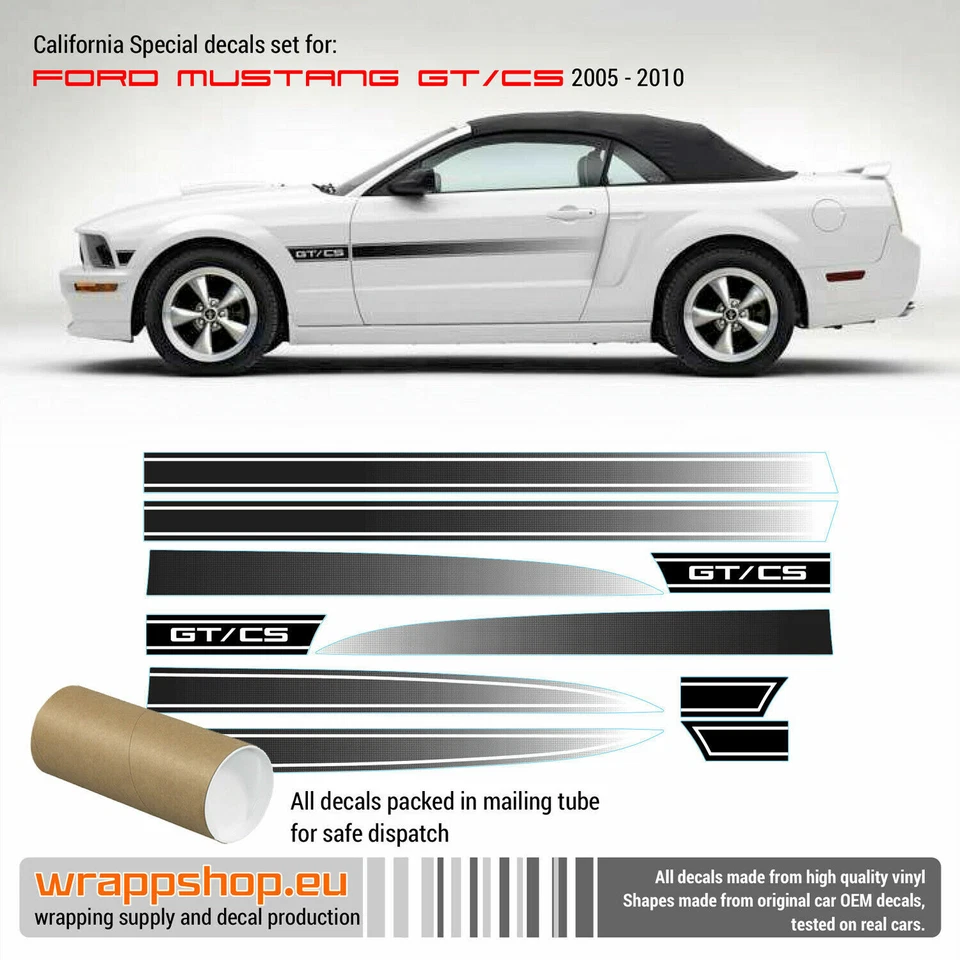 California Special GT/CS Faded Stripes Decal 2005 - 2010 Black Matt - Image 2 of 2