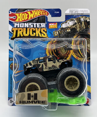 Hot Wheels - 2023 Monster Trucks Crash Legends 4/5 Humvee (BBHKM39