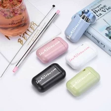 Savastraw 304 Stainless Steel foldable straw with case. NEW