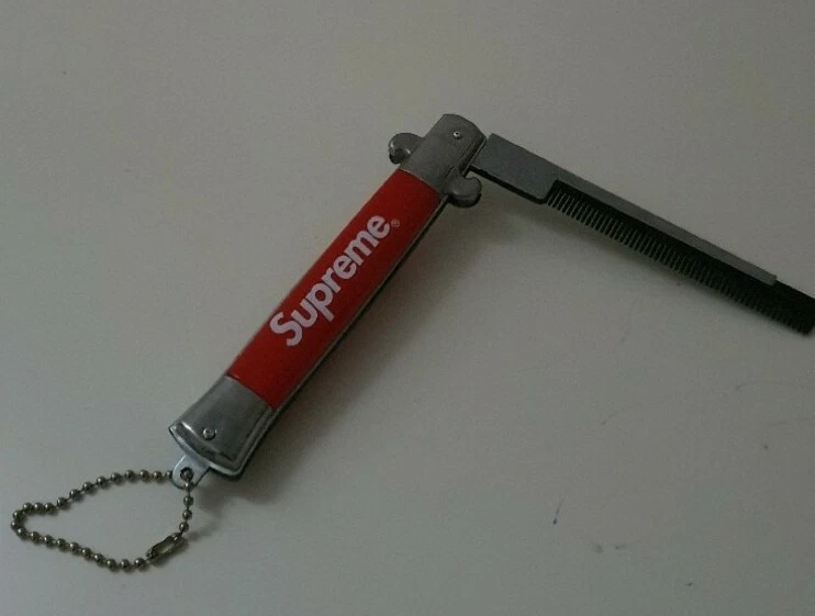 FW10 Supreme Switchblade Faltbar Taschen Kamm Rot Sehr Selten Zubehör Vintage