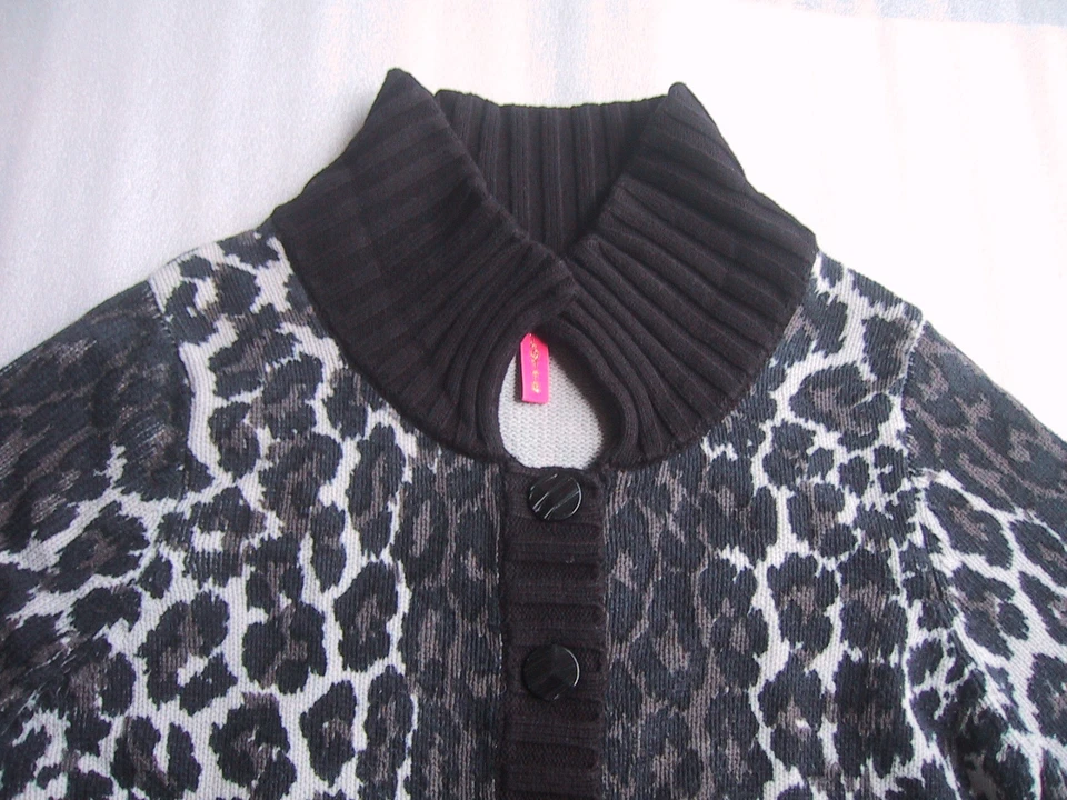 Cárdigan suéter estampado leopardo talla M mediana FLAW para mujer CHARLOTTE TARANTOLA Foto 2 de 4