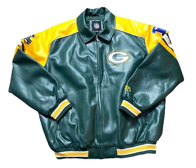 Vintage NFL Green Bay Packers NFL Faux Leather Varsity Bomber