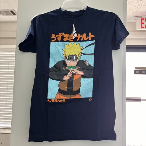 Naruto Itachi Sharingan Navy Blue Boys Short Sleeve T-Shirt Size Small