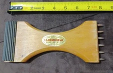 Vintage C.S. Osborne & Co. Wooden Leather Webbing Tool, Pull Rug, Punch