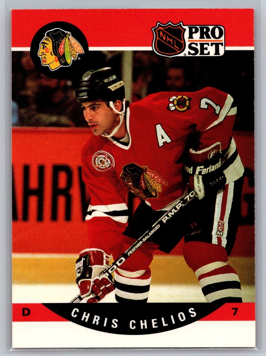 Chris Chelios 1990-91 Pro Set HOCKEY #427 Chicago Blackhawks HOF
