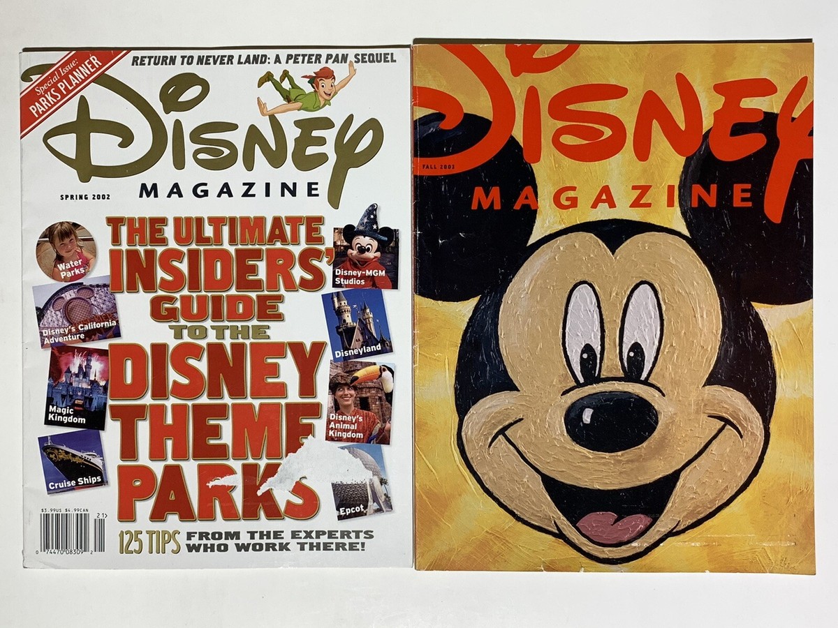 Disney Magazing 2x issue lot, Spring 2002 Fall 2003 Disney World