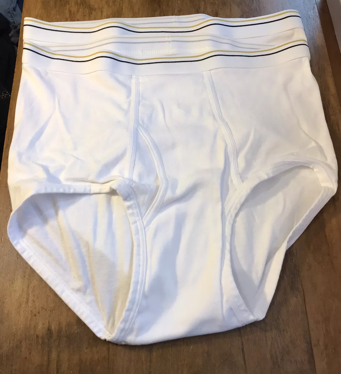 Stafford Mens Sz 40 Full Cut Briefs Underwear White 2-pack 100% Cotton  Vintage