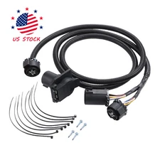 7 Pin Trailer Wiring Harness Extension Connectors Truck Bed 7 Way RV Wiring Plug