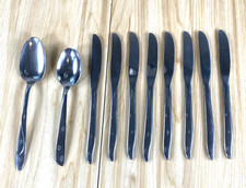 Vintage Lot Of 10 Atomic Starburst Stainless Silverware Made In USA