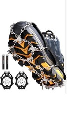 Ice Snow Anti Slip Spikes Grips Grippers Crampons Cleats For Hike Shoes Boot M