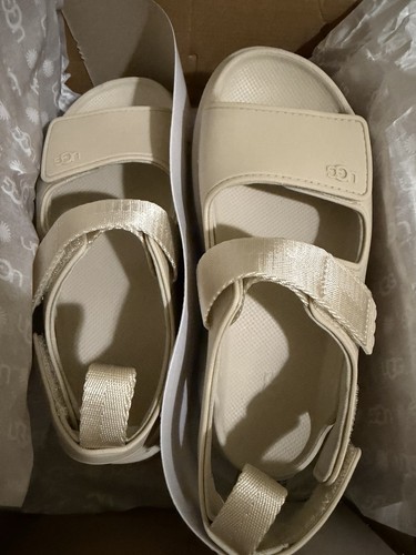 NEW UGG GoldenGlow Sandals Adjustable Strap Hook & Loop Closure Women’s 6 NWOB