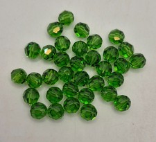 12pc Swarovski Crystal Fern Green 6mm Faceted Round 5000 Beads