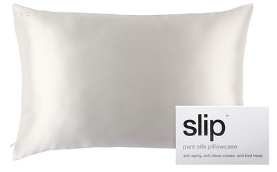 Slip 100% Pure 22 Momme Mulberry Silk Queen Pillowcase 20x30 White Anti-Aging X