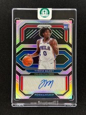 Tyrese Maxey 2020 Panini Prizm Penmanship Silver Rookie Auto 76ers