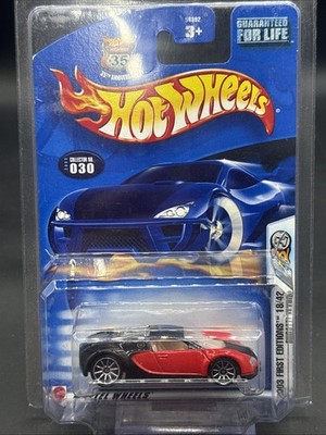  2003 Hot Wheels First Editions BUGATTI VEYRON red black #030 MANY MORE LISTED