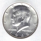 1968-D UNCIRCULATED KENNEDY HALF DOLLAR (40% SILVER)