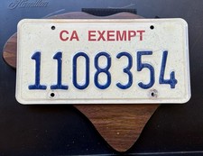 California Exempt License Plate Police Chp Expired Highway Patrol Ca Tag