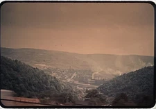 1950s Mountain Mist Pass Valley View Town in Mountain Valley 35mm Kodachrome