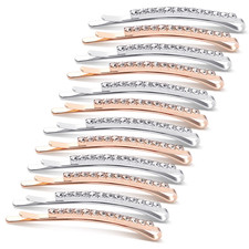 12 Pieces Rhinestone Bobby Pins, Silver and Gold Metal Hair Diamond Bobby Pins C