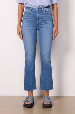 Paige Women's Size 28 Medium Wash Blue Denim Claudine High Rise Flared Jeans