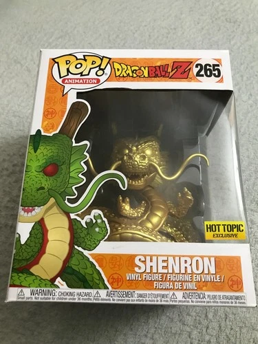 Funk Pop! Dragon Ball Z Gold Shenron 265 Hot Topic Exclusive Vaulted - C