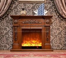 Camino elettrico Elektrokamin 120 cm classico stufa legno massello Barocco quals