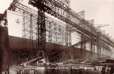 I3371 Ireland Belfast Harland & Wolf Shipyard RPPC Photo Postcard COPY