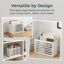 Magazine Rack & File Holder, Metal Magazine Stand for Books, Newspapers