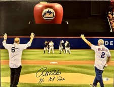 NY METS MANAGER BOBBY VALENTINE 12x16 SIGNED AUTO WITH 9/11 TRIBUTE RARE JSA.