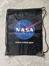 Authentic NASA Drawstring Backpack. Ultralight Waterproof Folds compact. 17"x13  
