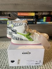 Diadora Heritage Mi Basket H Animalier W Size 6 Women's White And Zebra