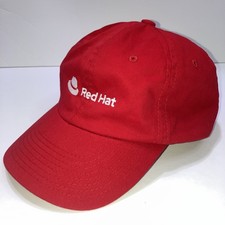 Red Hat Linux Embroidered Adjustable Strap back Adult Cap Hat Outdoor Cap