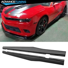 Fits 10-15 Chevy Camaro PP Side Skirts Extension Rocker Panel Unpainted 2PCS