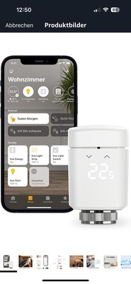 Eve Thermo Heizkörperthermostat  Bluetooth/Thread 20EBP1701, 4. Generation