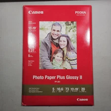 Canon Photo Paper Plus Glossy II Pixma PP-201 13x19 High Gloss 20 Sheets Inkjet