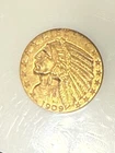 1909 Gold Half Eagles $5 Indian Head NGC MS-63💥beautiful Coin💥
