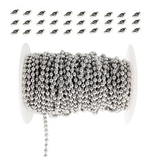 120FT 10 Ball Bead Chain 4.5Mm , 304 Stainless Steel Heavy-Duty Bead Chain wit